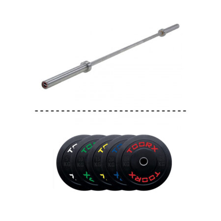 Set Bilanciere Olimpico con Dischi Bumper Training