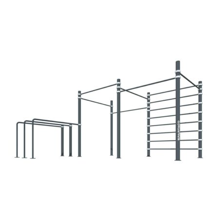 struttura calisthenics con parallele spalliera e barre per trazioni